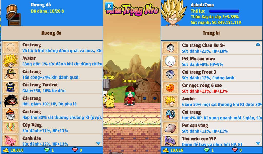 Nick Ngọc Rồng Online VIP giá rẻ, NickDaoQuan.Com, Shop Nick Ngọc Rồng