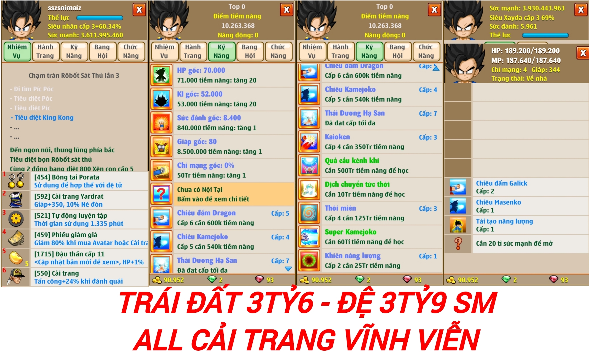 Nick Ngọc Rồng Online VIP giá rẻ, NickDaoquan.Vn, Shop Nick Ngọc Rồng