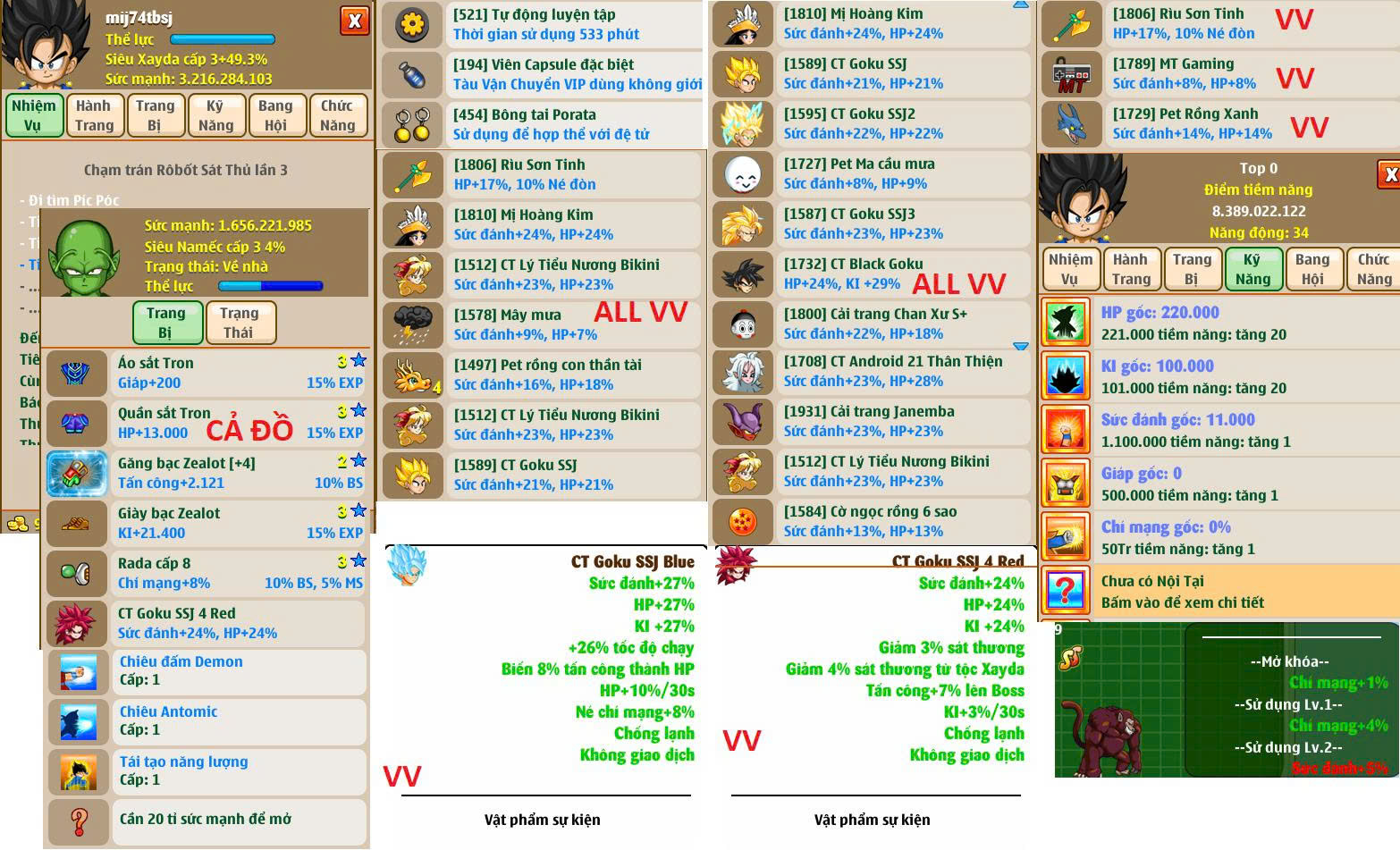 Nick Ngọc Rồng Online VIP giá rẻ, NickDaoquan.Vn, Shop Nick Ngọc Rồng