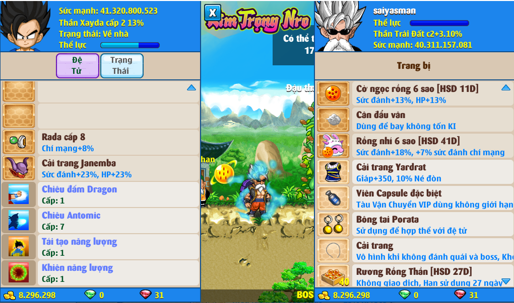 Nick Ngọc Rồng Online VIP giá rẻ, NickDaoQuan.Com, Shop Nick Ngọc Rồng