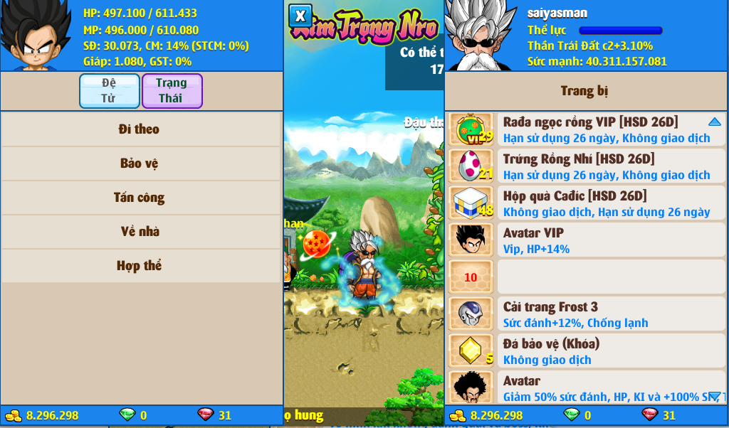 Nick Ngọc Rồng Online VIP giá rẻ, NickDaoQuan.Com, Shop Nick Ngọc Rồng