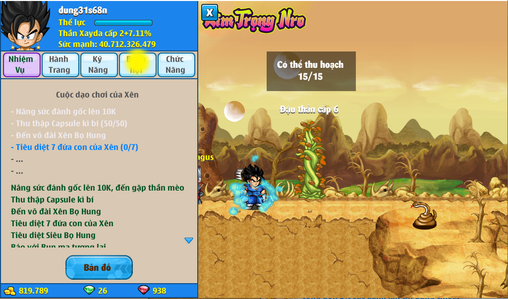 Nick Ngọc Rồng Online VIP giá rẻ, NickDaoQuan.Com, Shop Nick Ngọc Rồng