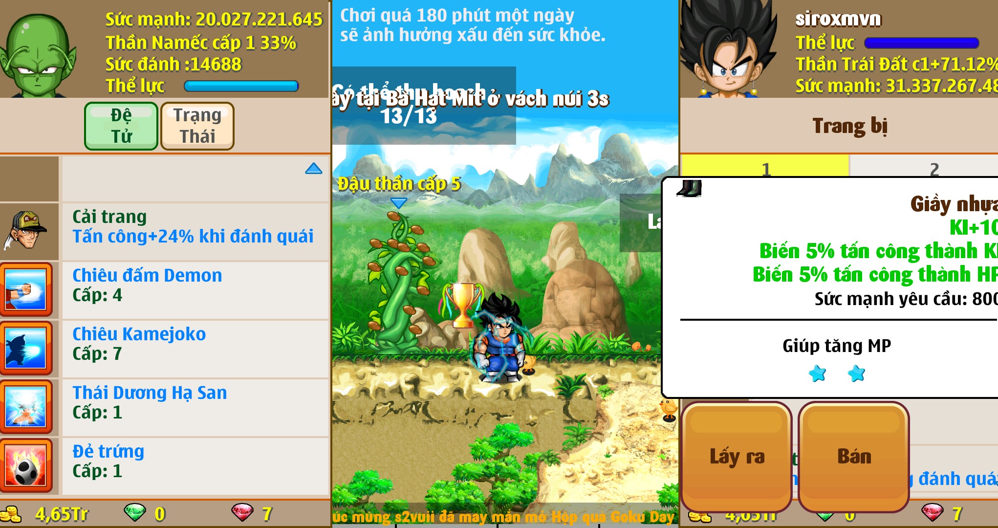 Nick Ngọc Rồng Online VIP giá rẻ, NickDaoQuan.Com, Shop Nick Ngọc Rồng