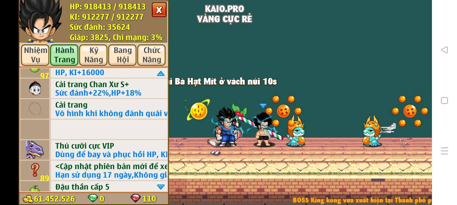 Nick Ngọc Rồng Online VIP giá rẻ, NickDaoQuan.Com, Shop Nick Ngọc Rồng