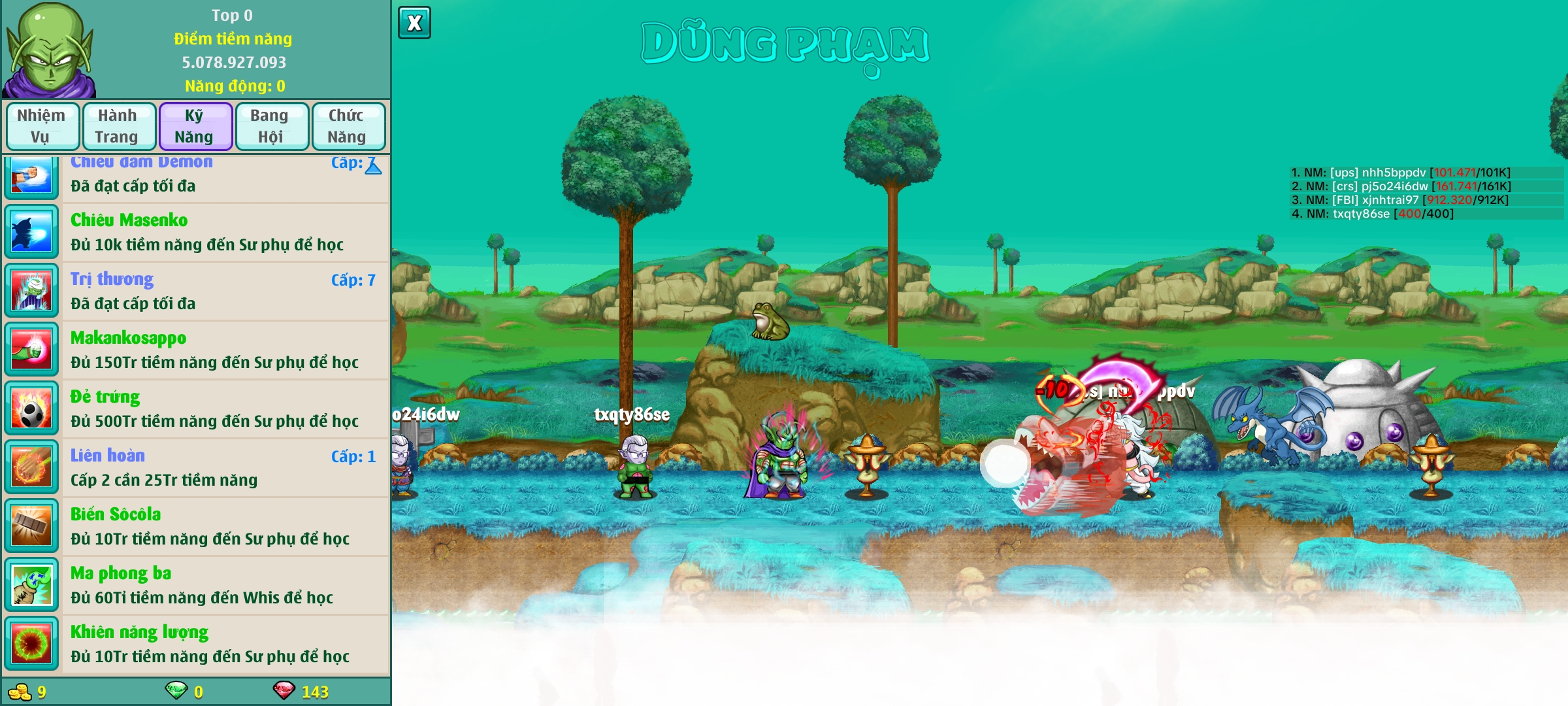 Nick Ngọc Rồng Online VIP giá rẻ, NickDaoQuan.Com, Shop Nick Ngọc Rồng