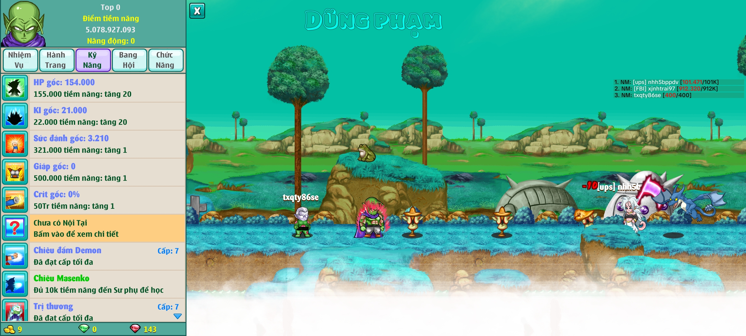 Nick Ngọc Rồng Online VIP giá rẻ, NickDaoQuan.Com, Shop Nick Ngọc Rồng