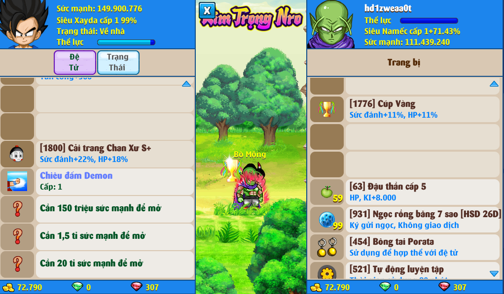 Nick Ngọc Rồng Online VIP giá rẻ, NickDaoQuan.Com, Shop Nick Ngọc Rồng