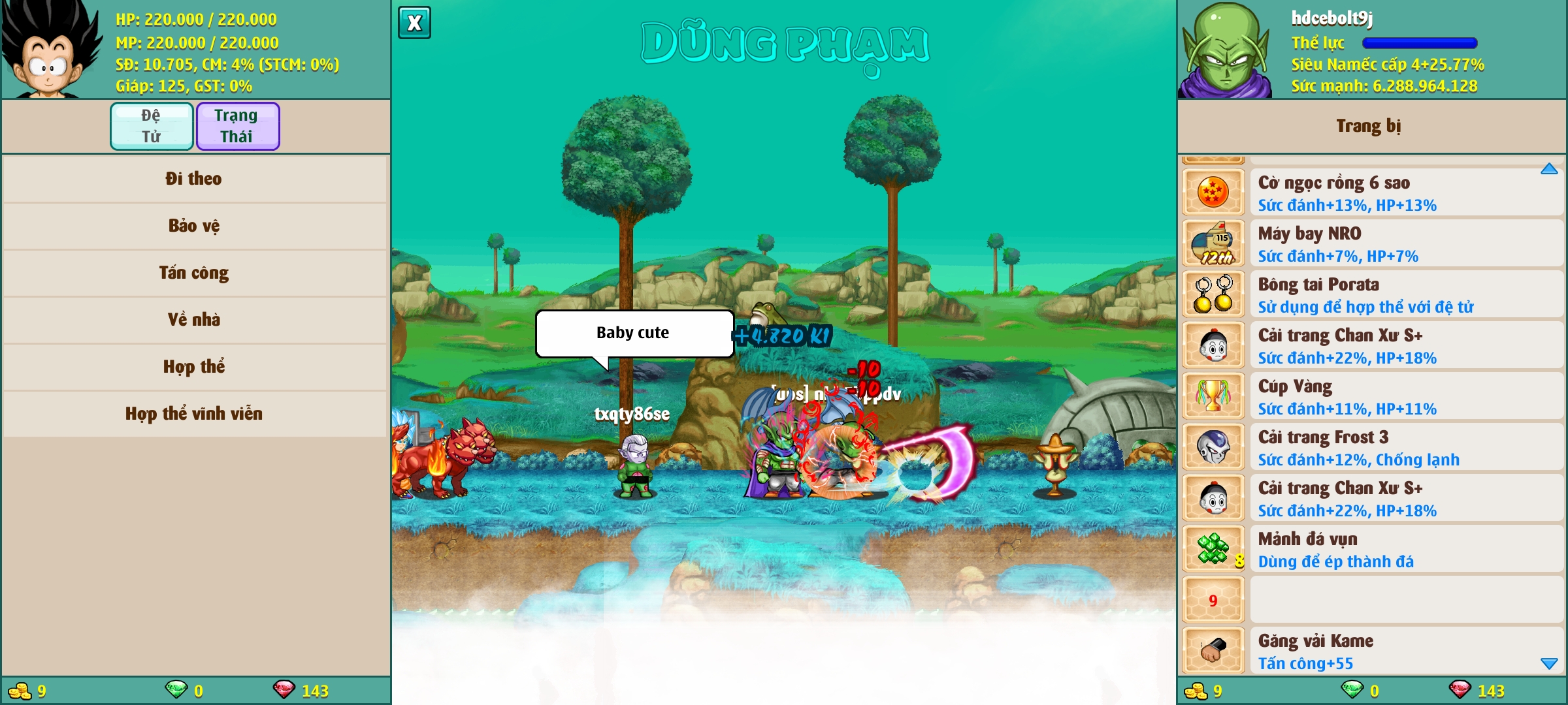 Nick Ngọc Rồng Online VIP giá rẻ, NickDaoQuan.Com, Shop Nick Ngọc Rồng