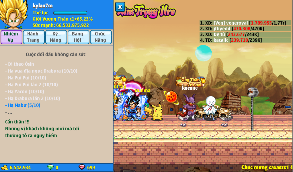 Nick Ngọc Rồng Online VIP giá rẻ, NickDaoQuan.Com, Shop Nick Ngọc Rồng