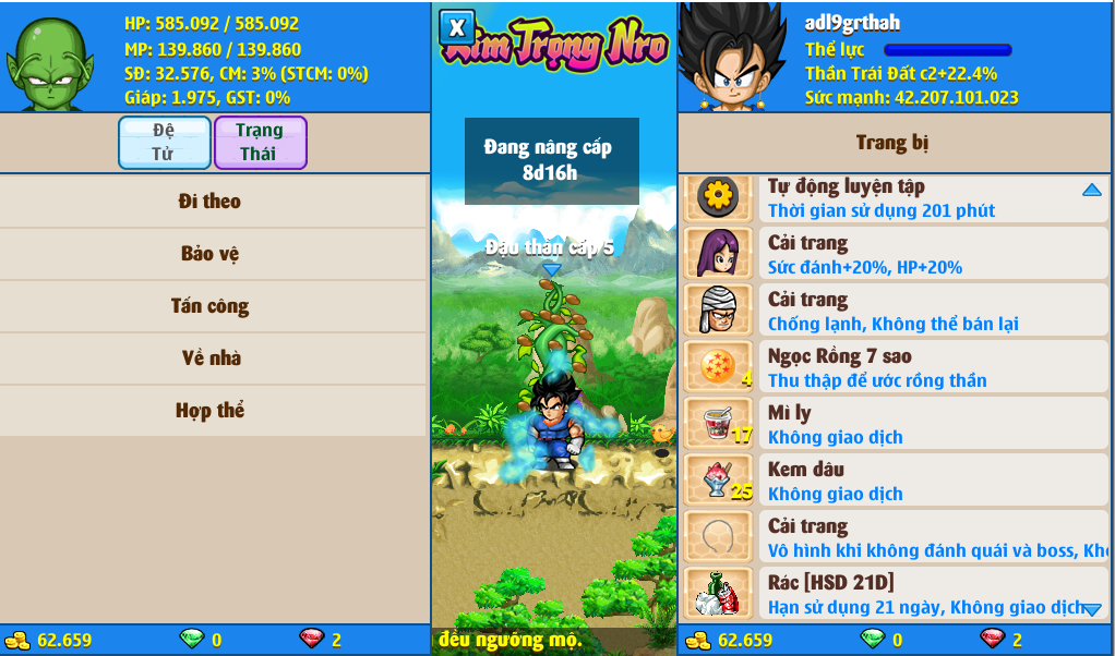 Nick Ngọc Rồng Online VIP giá rẻ, NickDaoQuan.Com, Shop Nick Ngọc Rồng