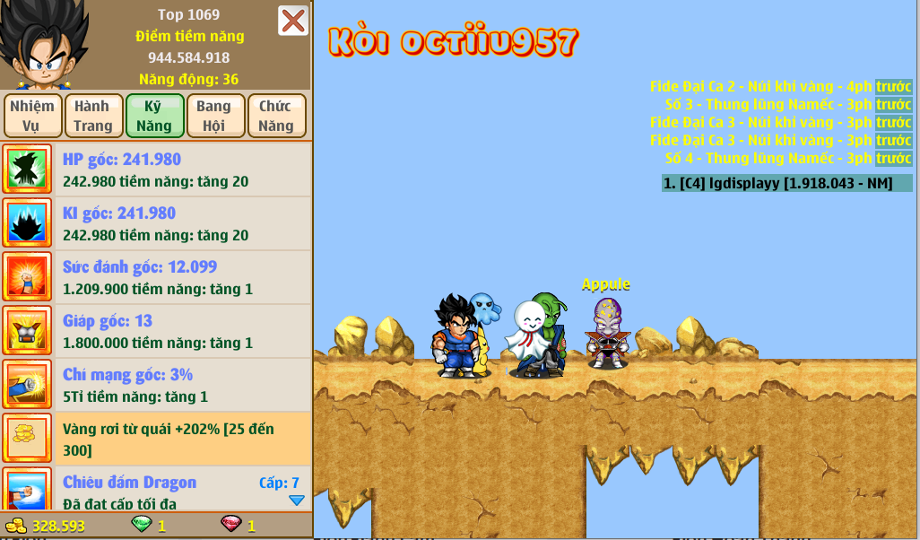 Nick Ngọc Rồng Online VIP giá rẻ, NickDaoQuan.Com, Shop Nick Ngọc Rồng