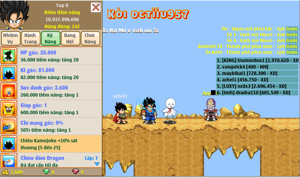 Nick Ngọc Rồng Online VIP giá rẻ, NickDaoQuan.Com, Shop Nick Ngọc Rồng