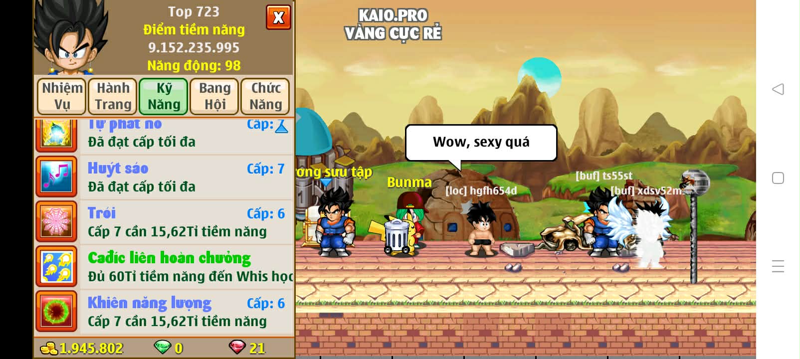 Nick Ngọc Rồng Online VIP giá rẻ, NickDaoQuan.Com, Shop Nick Ngọc Rồng