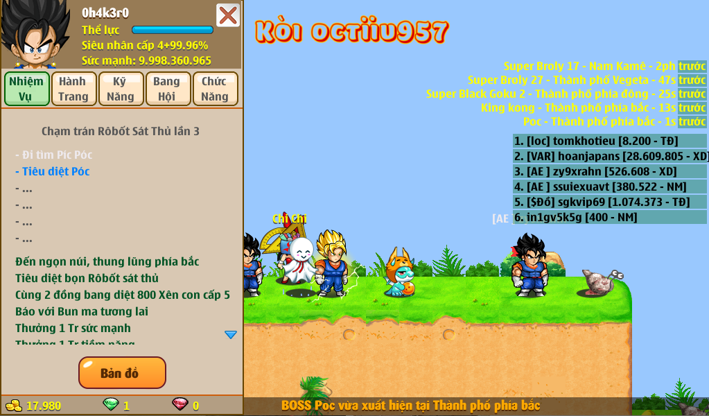 Nick Ngọc Rồng Online VIP giá rẻ, NickDaoQuan.Com, Shop Nick Ngọc Rồng