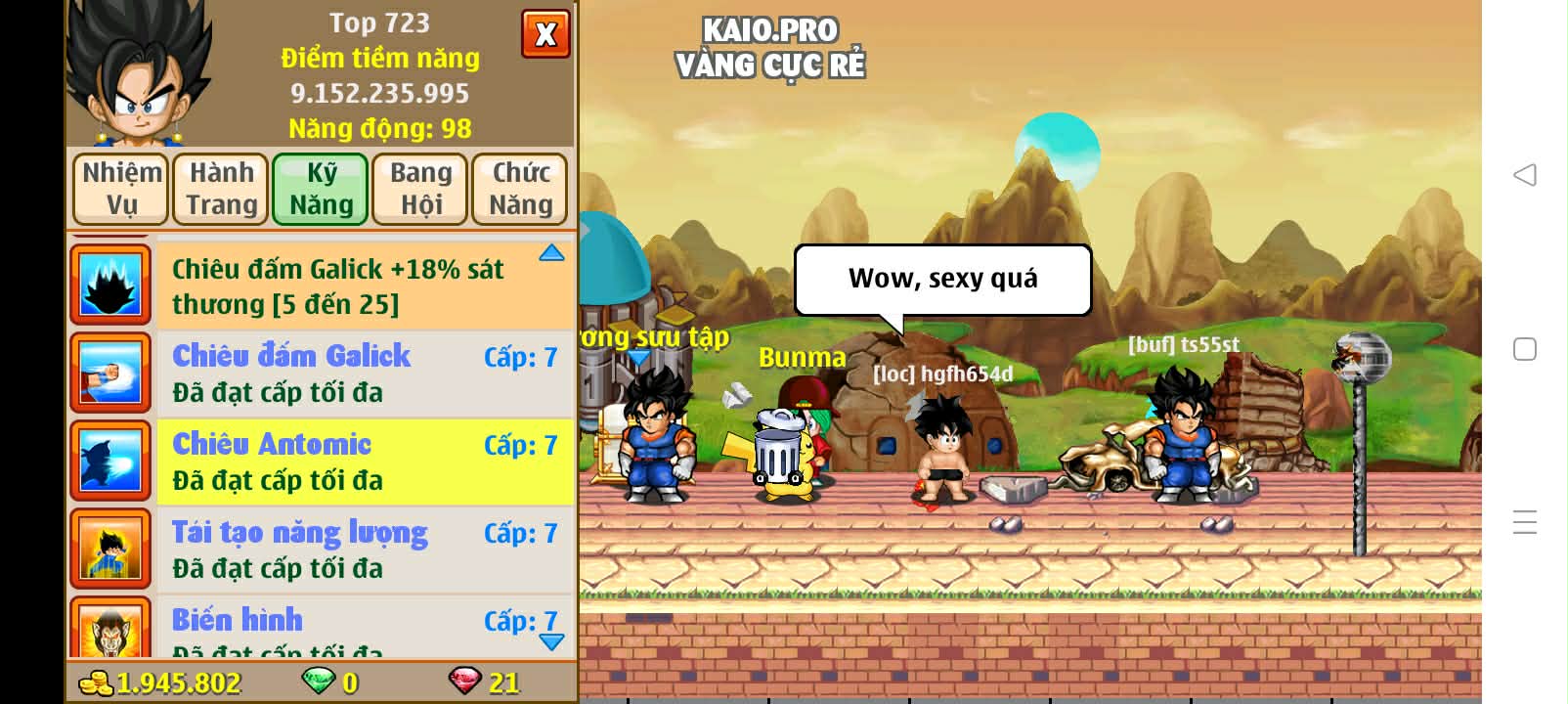 Nick Ngọc Rồng Online VIP giá rẻ, NickDaoQuan.Com, Shop Nick Ngọc Rồng