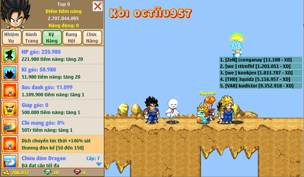 Nick Ngọc Rồng Online VIP giá rẻ, NickDaoQuan.Com, Shop Nick Ngọc Rồng