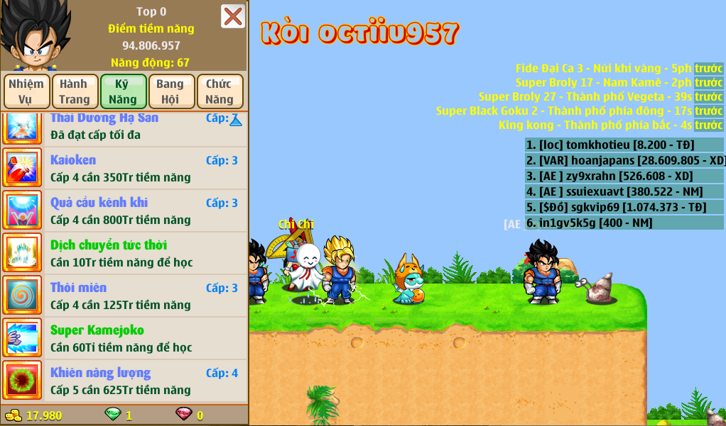 Nick Ngọc Rồng Online VIP giá rẻ, NickDaoQuan.Com, Shop Nick Ngọc Rồng