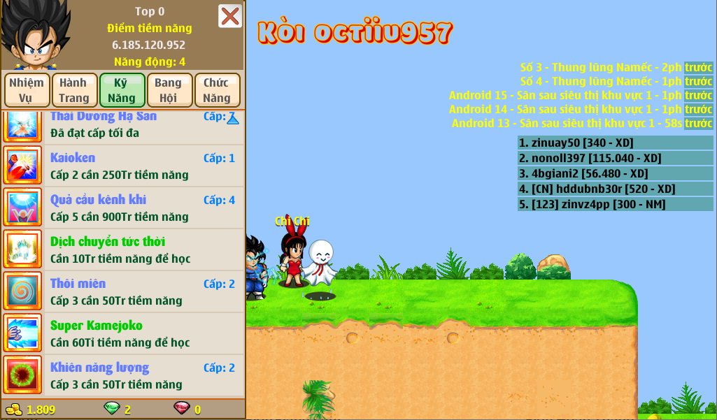 Nick Ngọc Rồng Online VIP giá rẻ, NickDaoQuan.Com, Shop Nick Ngọc Rồng