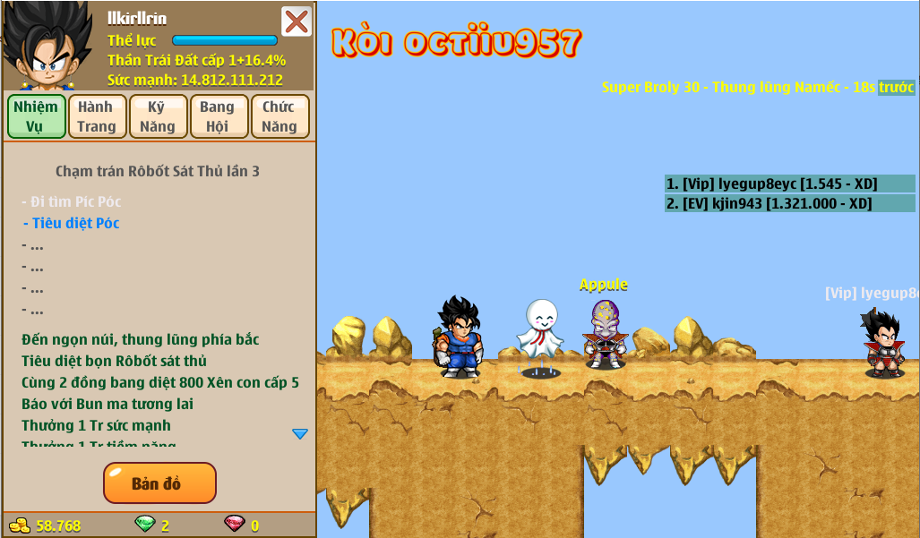 Nick Ngọc Rồng Online VIP giá rẻ, NickDaoQuan.Com, Shop Nick Ngọc Rồng