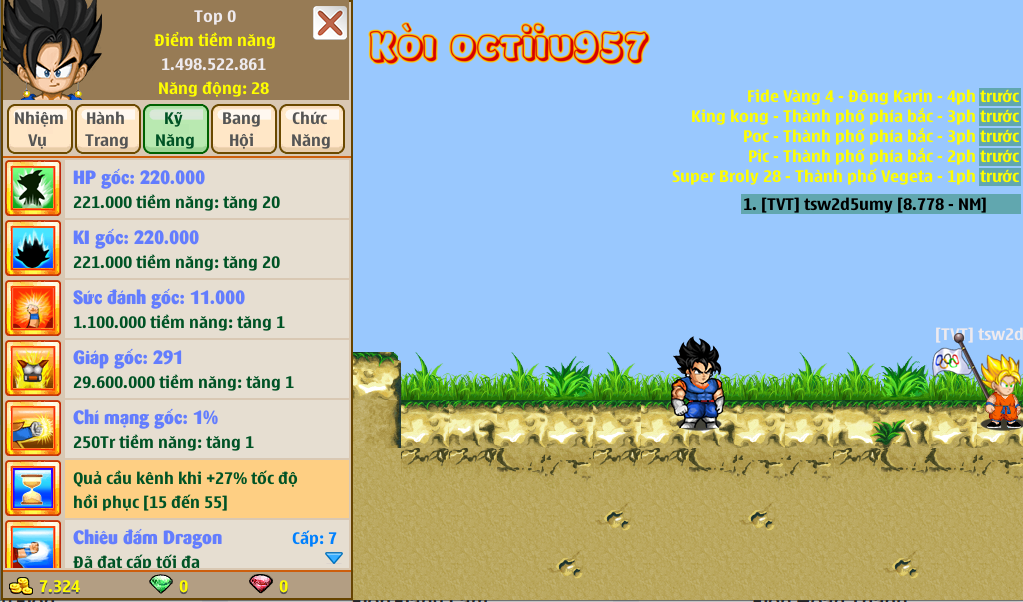 Nick Ngọc Rồng Online VIP giá rẻ, NickDaoQuan.Com, Shop Nick Ngọc Rồng