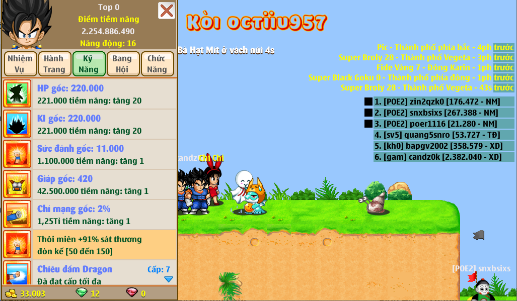 Nick Ngọc Rồng Online VIP giá rẻ, NickDaoQuan.Com, Shop Nick Ngọc Rồng