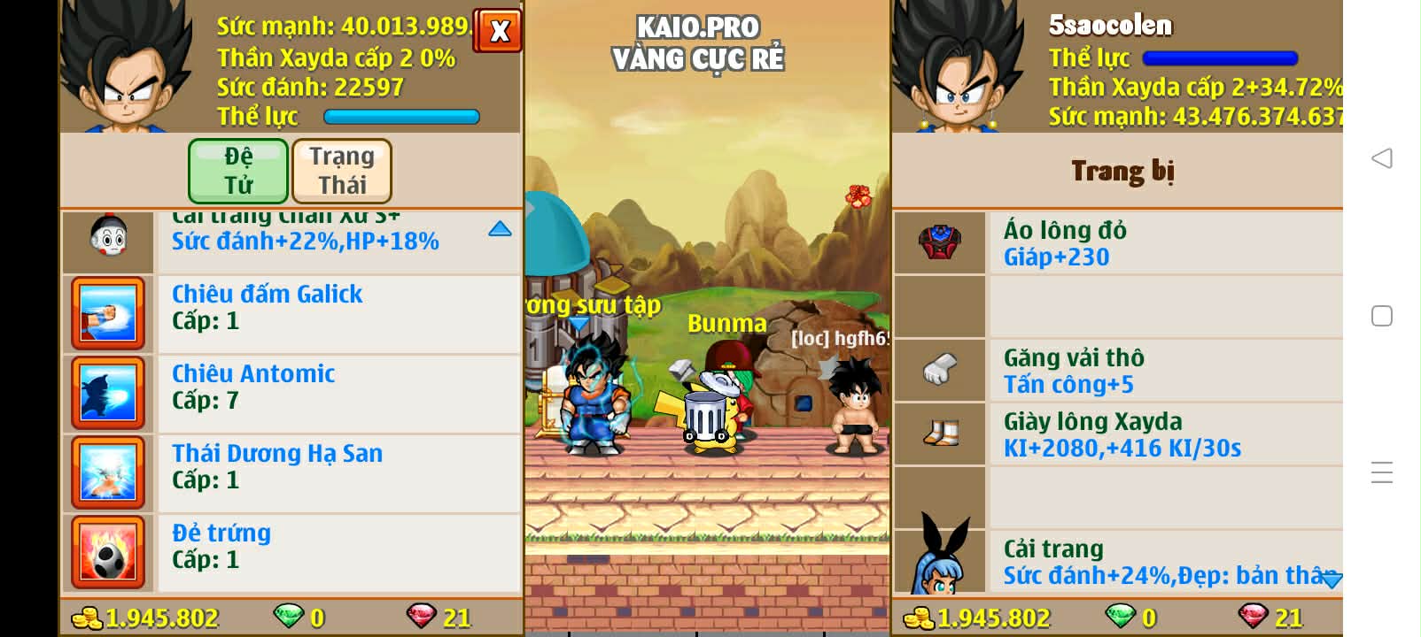 Nick Ngọc Rồng Online VIP giá rẻ, NickDaoQuan.Com, Shop Nick Ngọc Rồng