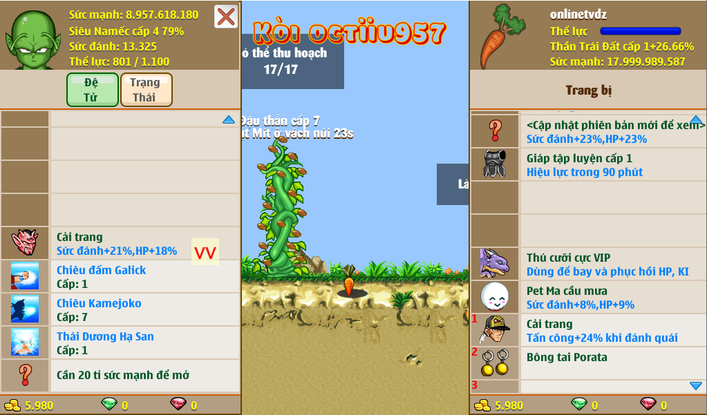 Nick Ngọc Rồng Online VIP giá rẻ, NickDaoQuan.Com, Shop Nick Ngọc Rồng