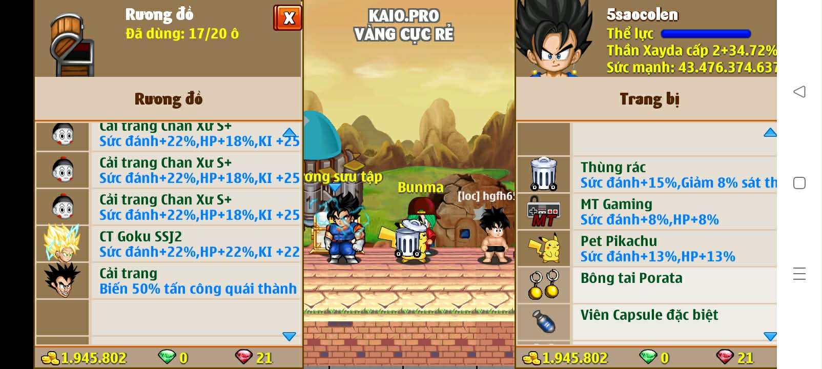 Nick Ngọc Rồng Online VIP giá rẻ, NickDaoQuan.Com, Shop Nick Ngọc Rồng