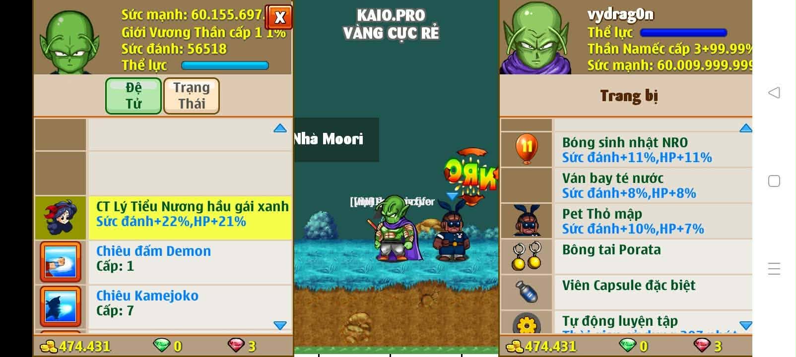 Nick Ngọc Rồng Online VIP giá rẻ, NickDaoQuan.Com, Shop Nick Ngọc Rồng