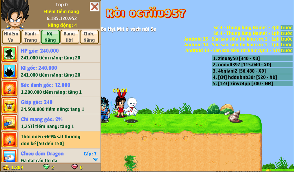 Nick Ngọc Rồng Online VIP giá rẻ, NickDaoQuan.Com, Shop Nick Ngọc Rồng