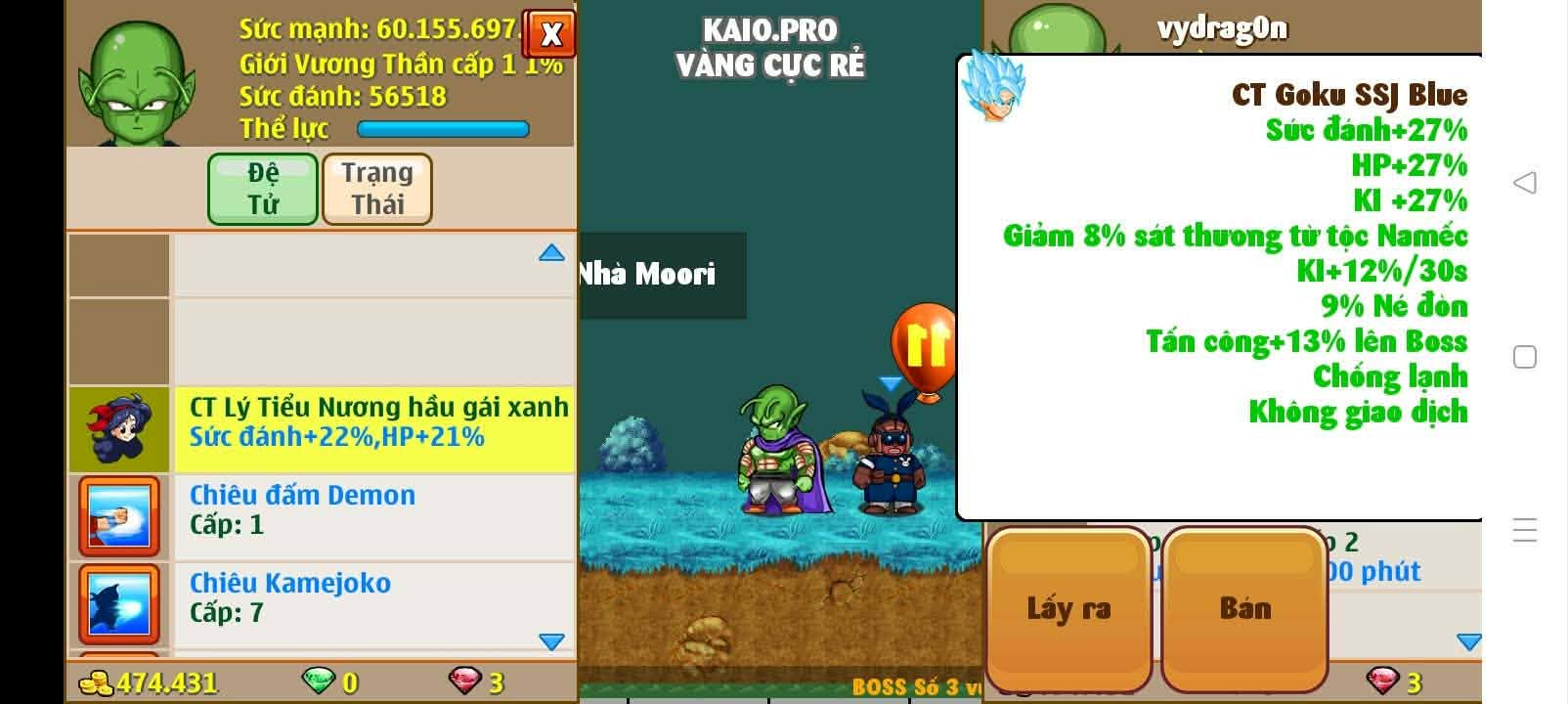 Nick Ngọc Rồng Online VIP giá rẻ, NickDaoQuan.Com, Shop Nick Ngọc Rồng