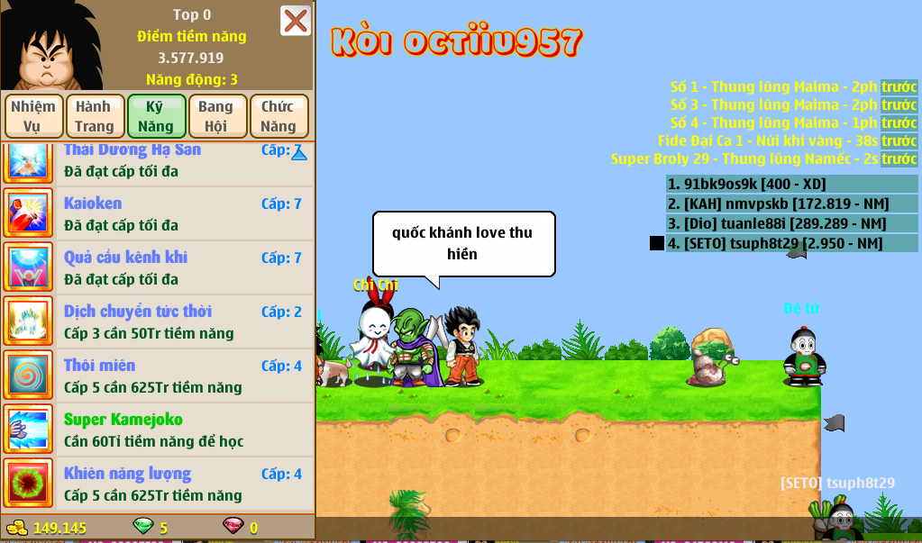 Nick Ngọc Rồng Online VIP giá rẻ, NickDaoQuan.Com, Shop Nick Ngọc Rồng