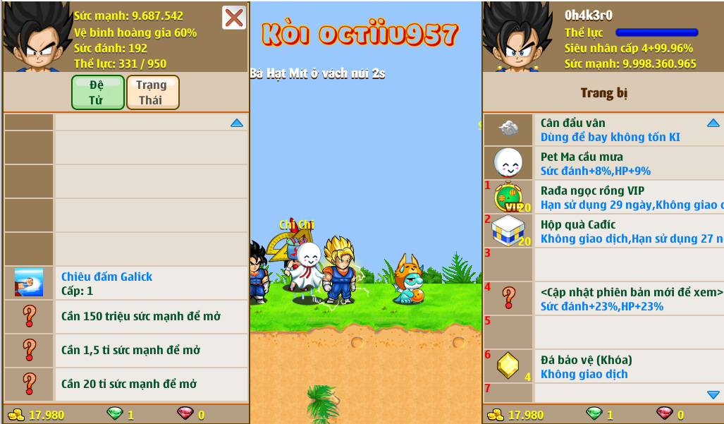 Nick Ngọc Rồng Online VIP giá rẻ, NickDaoQuan.Com, Shop Nick Ngọc Rồng