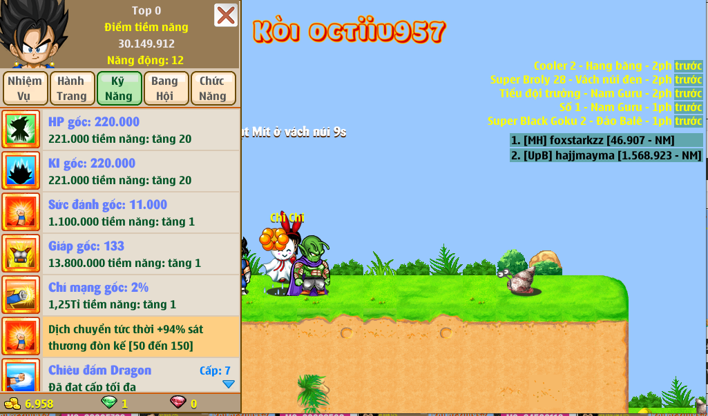 Nick Ngọc Rồng Online VIP giá rẻ, NickDaoQuan.Com, Shop Nick Ngọc Rồng