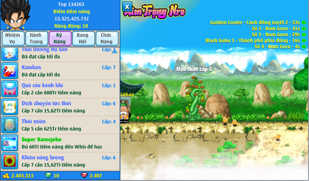 Nick Ngọc Rồng Online VIP giá rẻ, NickDaoQuan.Com, Shop Nick Ngọc Rồng