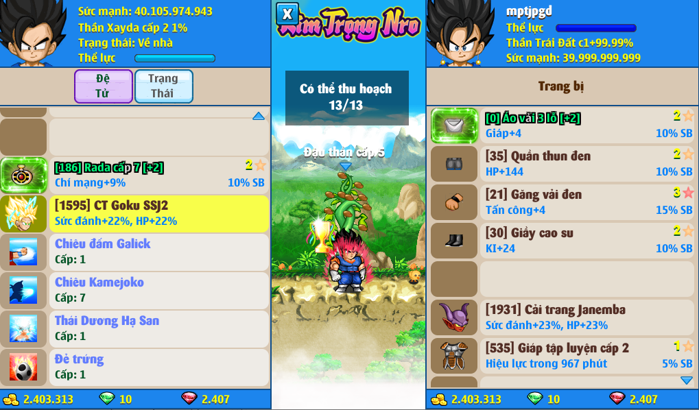 Nick Ngọc Rồng Online VIP giá rẻ, NickDaoQuan.Com, Shop Nick Ngọc Rồng