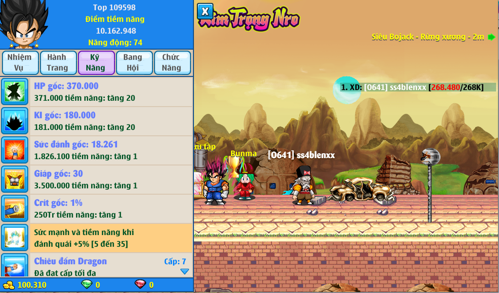 Nick Ngọc Rồng Online VIP giá rẻ, NickDaoQuan.Com, Shop Nick Ngọc Rồng