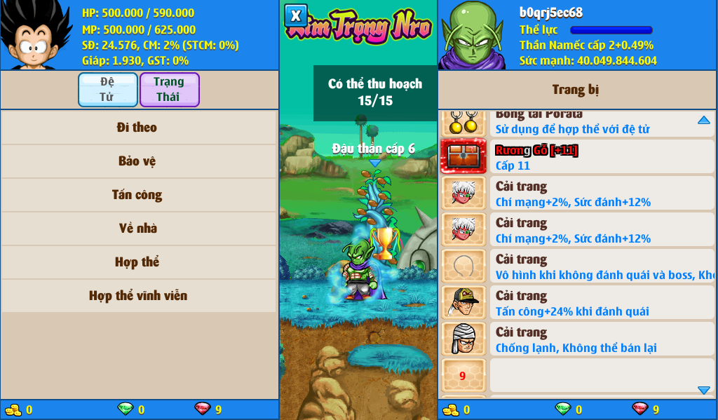 Nick Ngọc Rồng Online VIP giá rẻ, NickDaoQuan.Com, Shop Nick Ngọc Rồng