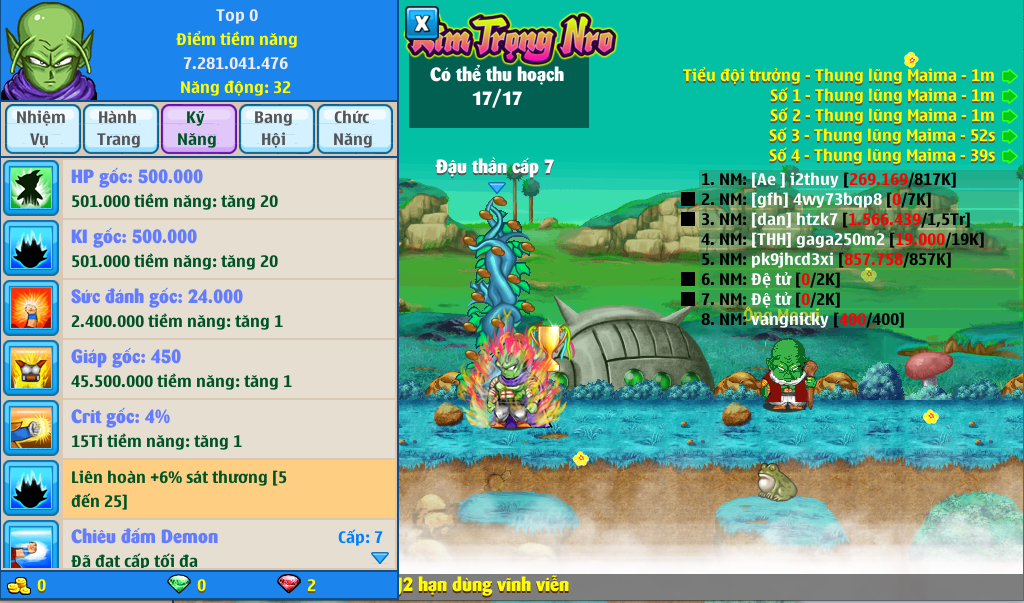 Nick Ngọc Rồng Online VIP giá rẻ, NickDaoQuan.Com, Shop Nick Ngọc Rồng