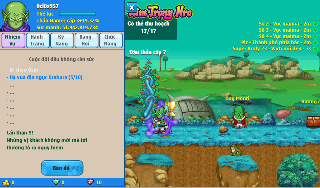 Nick Ngọc Rồng Online VIP giá rẻ, NickDaoQuan.Com, Shop Nick Ngọc Rồng