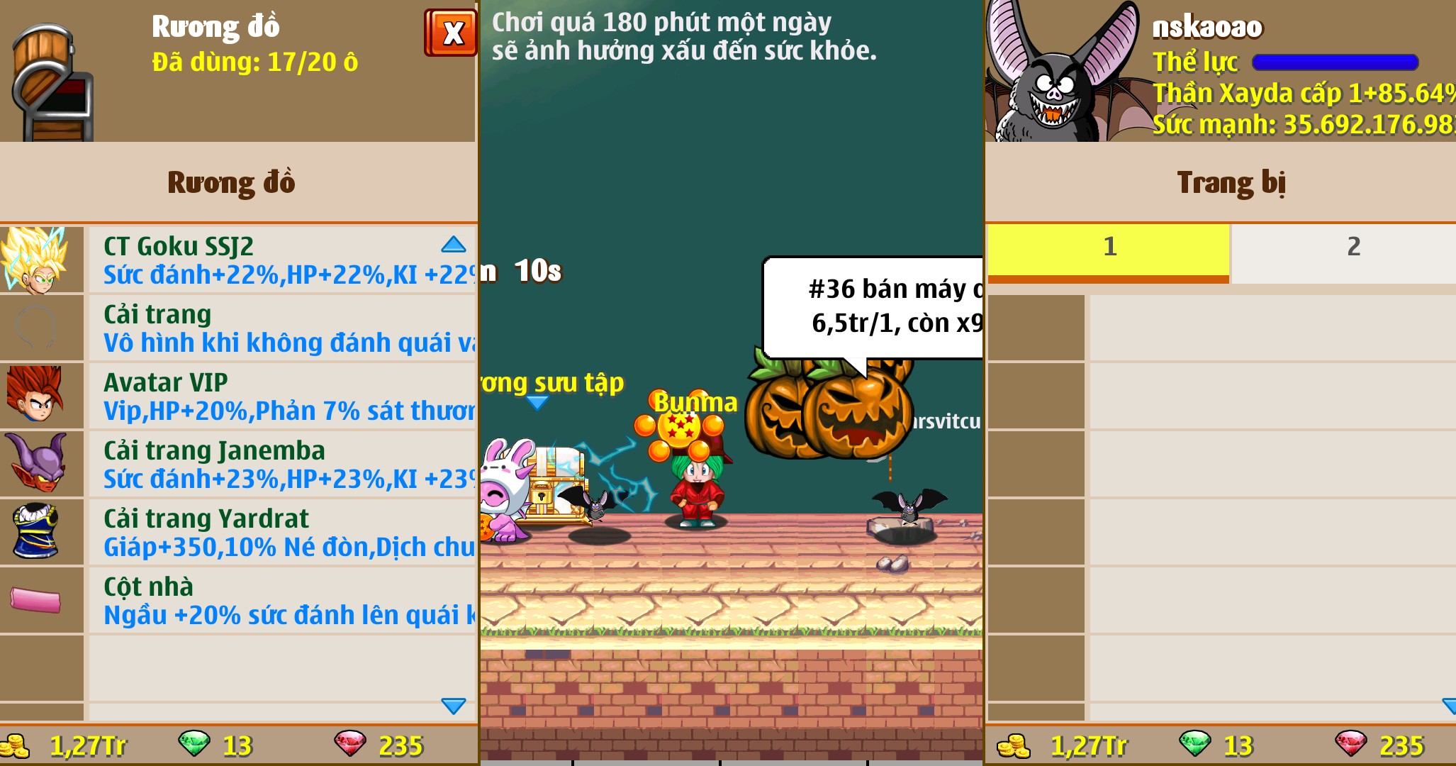 Nick Ngọc Rồng Online VIP giá rẻ, NickDaoquan.Vn, Shop Nick Ngọc Rồng