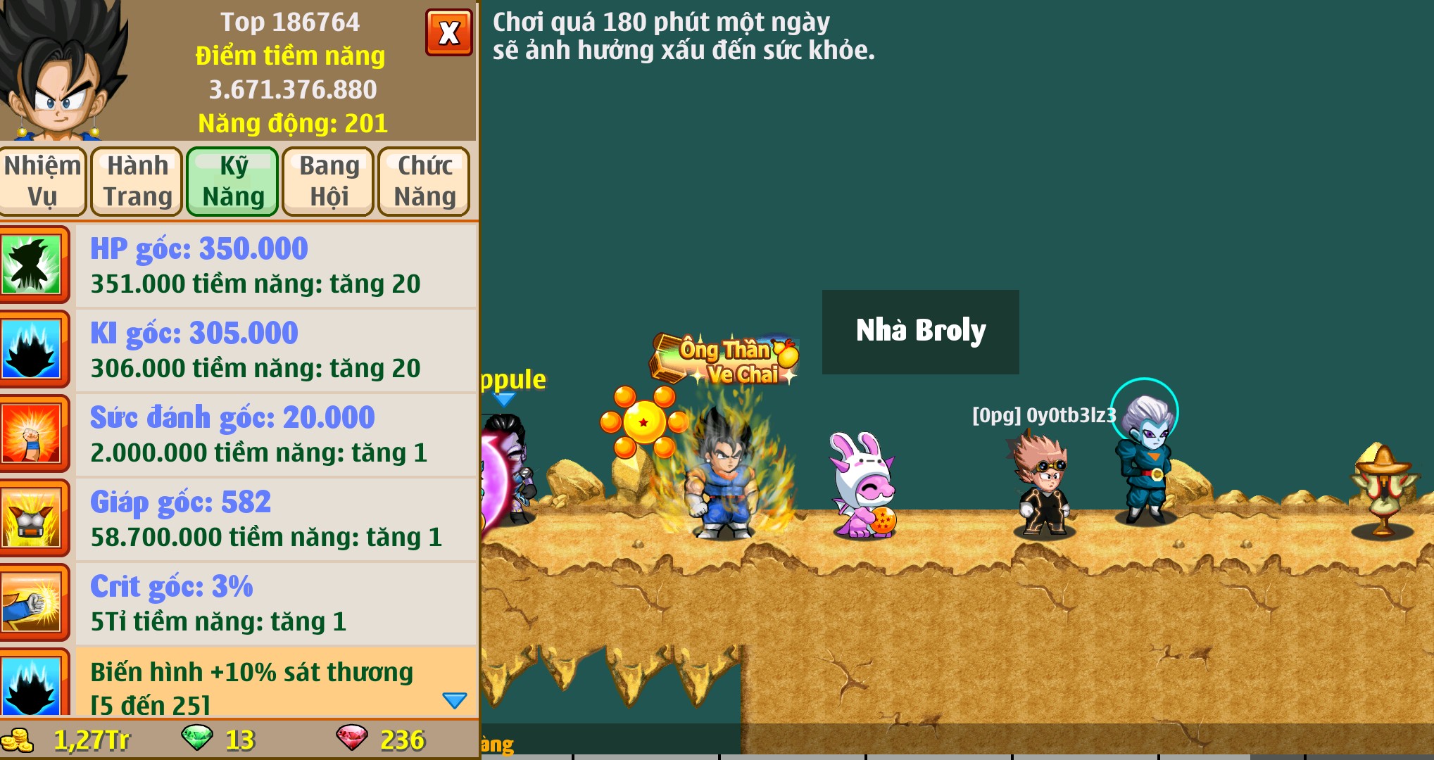 Nick Ngọc Rồng Online VIP giá rẻ, NickDaoquan.Vn, Shop Nick Ngọc Rồng