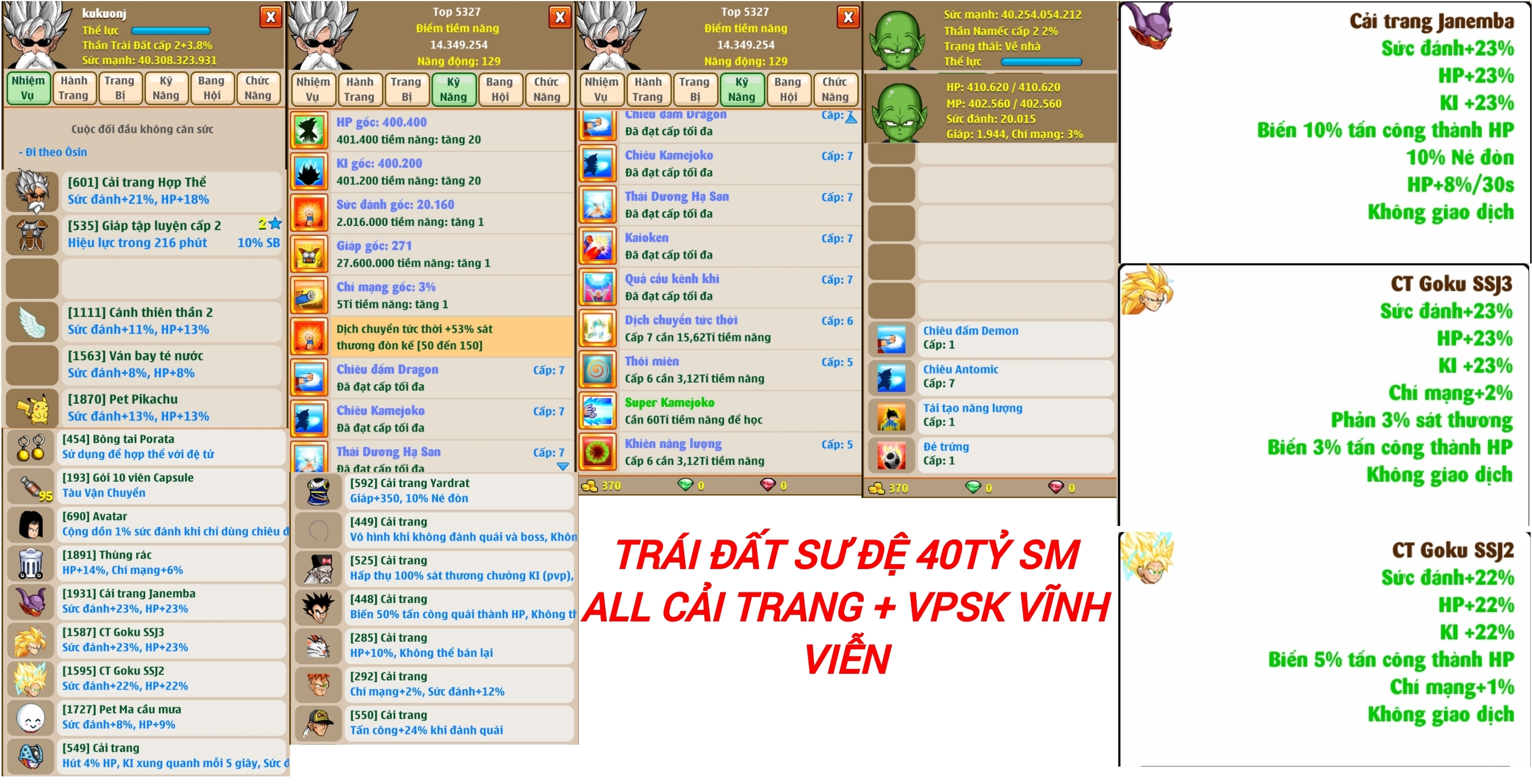 Nick Ngọc Rồng Online VIP giá rẻ, NickDaoQuan.Com, Shop Nick Ngọc Rồng