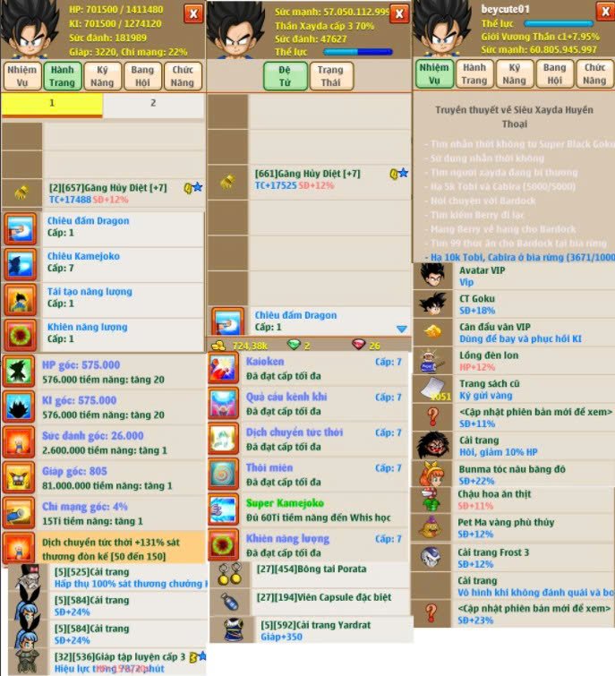 Nick Ngọc Rồng Online VIP giá rẻ, NickDaoQuan.Com, Shop Nick Ngọc Rồng