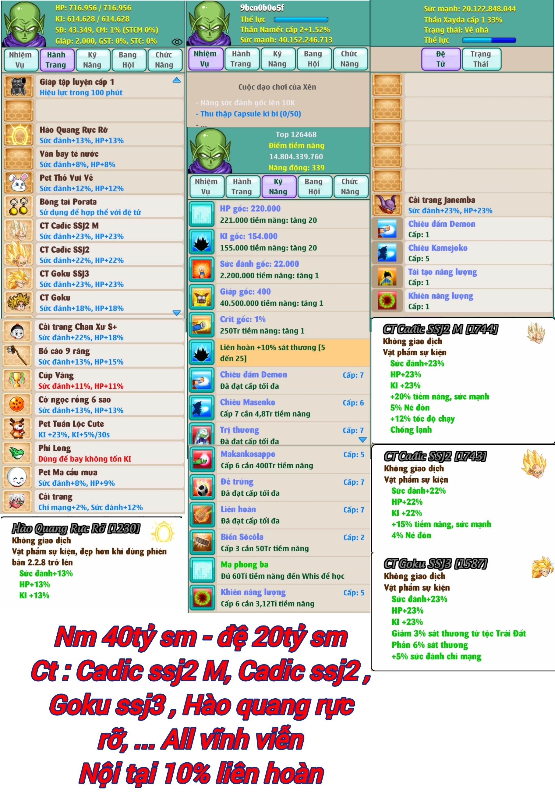 Nick Ngọc Rồng Online VIP giá rẻ, NickDaoQuan.Com, Shop Nick Ngọc Rồng