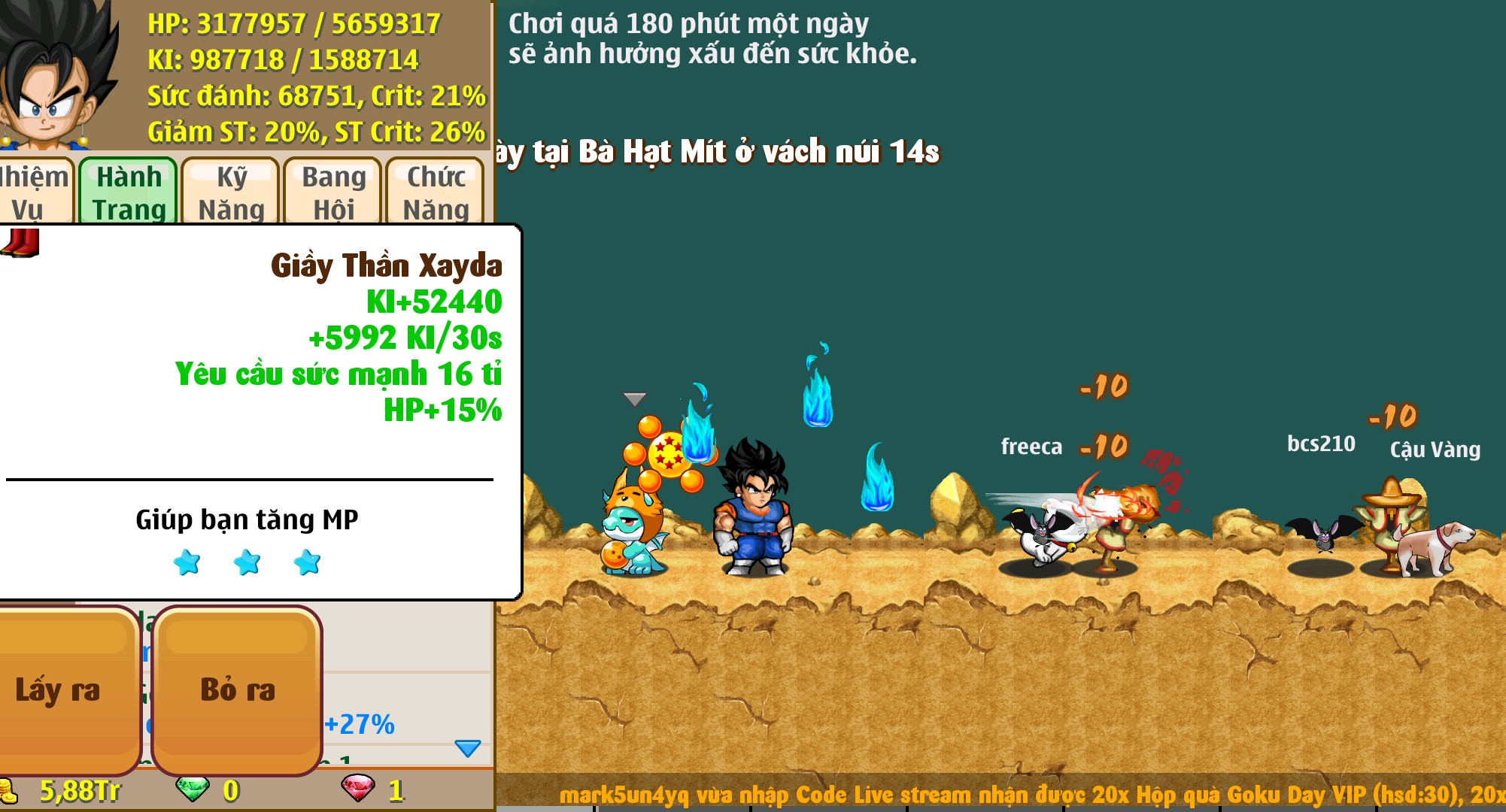 Nick Ngọc Rồng Online VIP giá rẻ, NickDaoquan.Vn, Shop Nick Ngọc Rồng