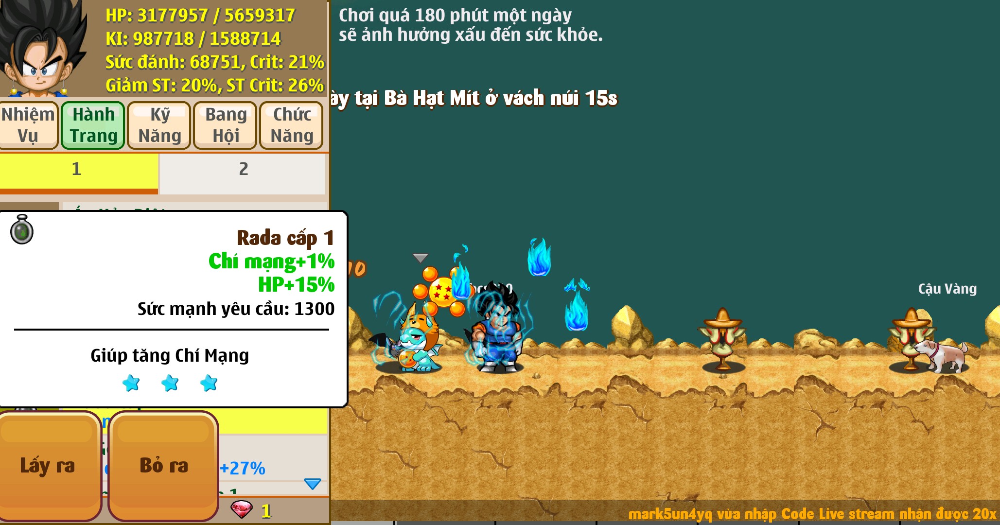 Nick Ngọc Rồng Online VIP giá rẻ, NickDaoquan.Vn, Shop Nick Ngọc Rồng