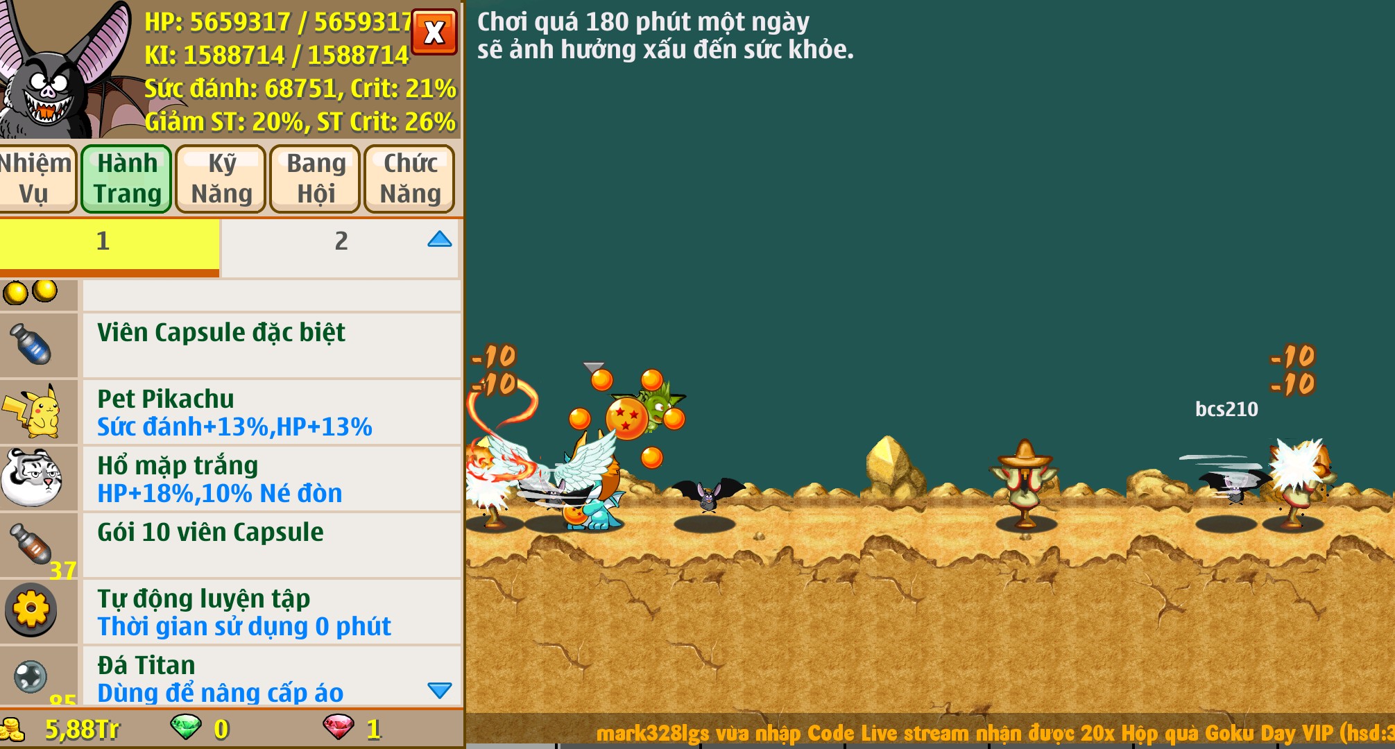 Nick Ngọc Rồng Online VIP giá rẻ, NickDaoquan.Vn, Shop Nick Ngọc Rồng