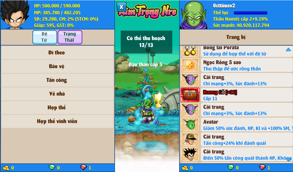 Nick Ngọc Rồng Online VIP giá rẻ, NickDaoQuan.Com, Shop Nick Ngọc Rồng