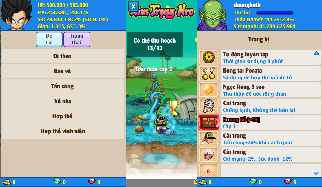 Nick Ngọc Rồng Online VIP giá rẻ, NickDaoQuan.Com, Shop Nick Ngọc Rồng